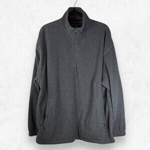 Ivy Crew Quarter Zip Pullover Mock Neck Sweater Gray Size Men's L Pockets